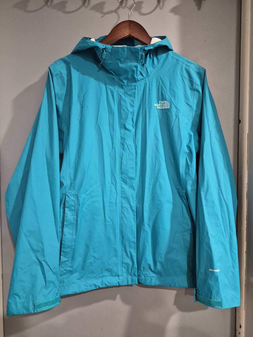 The North Face Women's Turquoise Waterproof Hooded Jacket